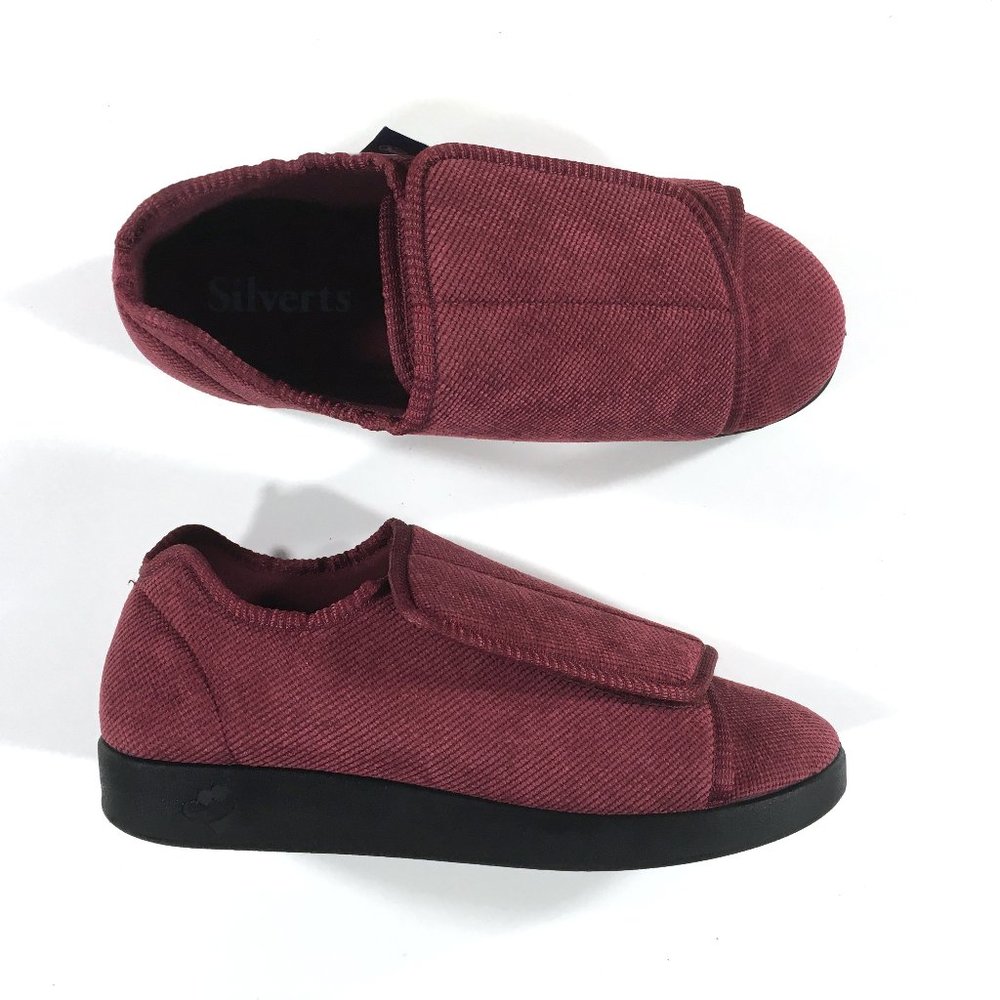 Silverts Diabetic Slippers Womens Size 11 Red
